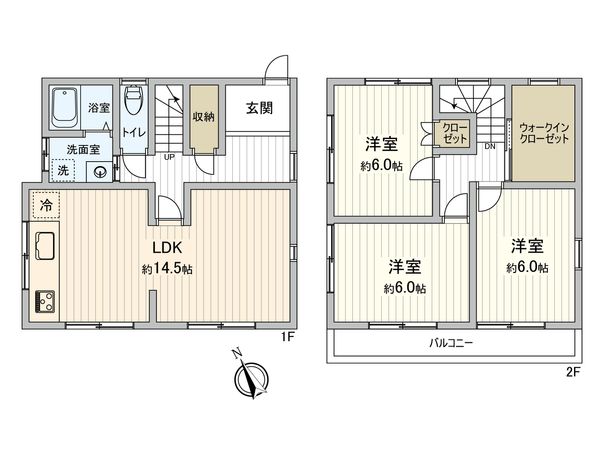 岡崎市大樹寺3丁目 戸建 間取図(平面図)