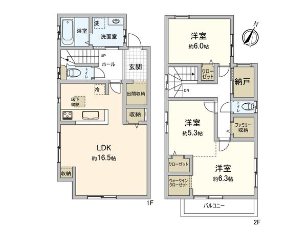 岡崎市上地五丁目 新築戸建 間取図(平面図) 岡崎市上地五丁目 新築戸建 間取図(平面図)