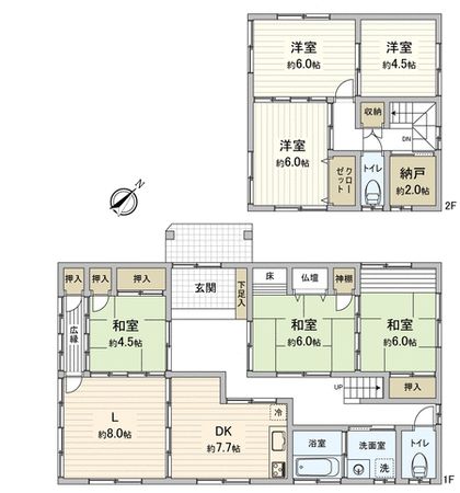 岡崎市六供町字甲西 戸建 間取図(平面図) 岡崎市六供町字甲西 戸建 間取図(平面図)