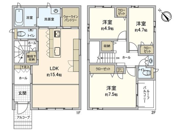 岡崎市橋目町字牛転 戸建 間取図(平面図) 岡崎市橋目町字牛転 戸建 間取図(平面図)