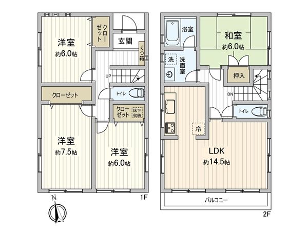 岡崎市松橋町1丁目 戸建 間取図(平面図) 岡崎市松橋町1丁目 戸建 間取図(平面図)