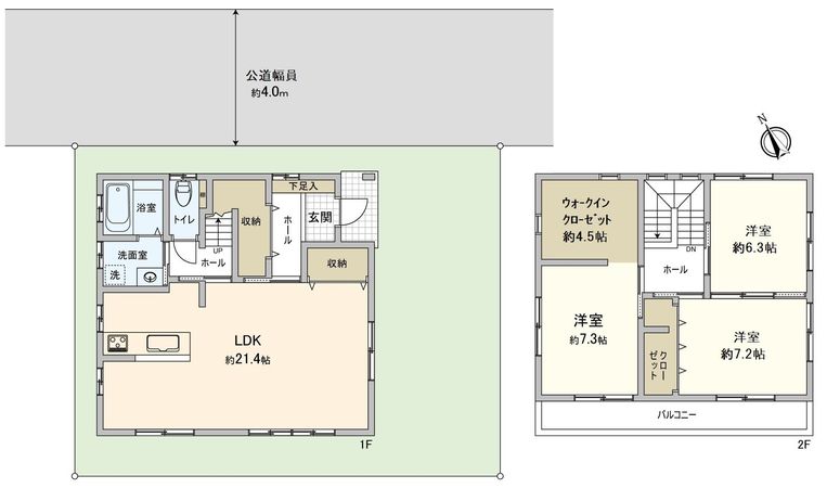 岡崎市矢作町字高縄手 戸建 間取図(平面図) 岡崎市矢作町字高縄手 戸建 間取図(平面図)