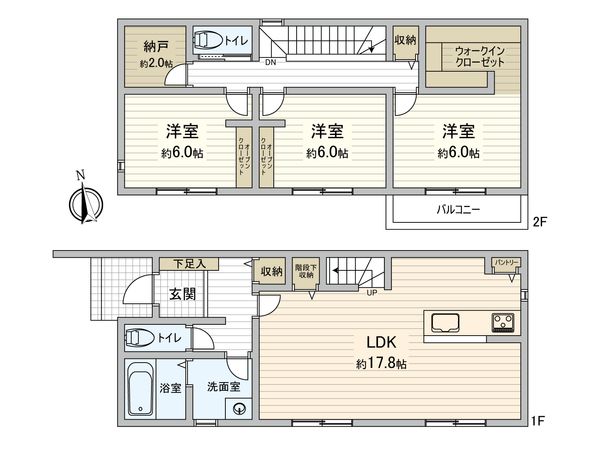 岡崎市東蔵前一丁目 新築戸建 間取図(平面図) 岡崎市東蔵前一丁目 新築戸建 間取図(平面図)
