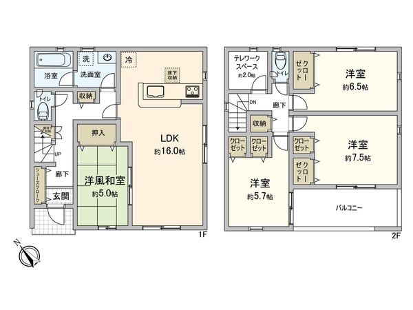 岡崎市小針町字城跡 新築戸建 3号棟 間取図(平面図) 岡崎市小針町字城跡 新築戸建 3号棟 間取図(平面図)