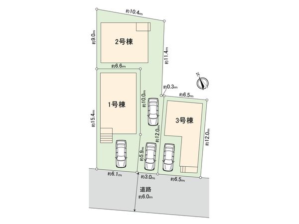 岡崎市大西1丁目 1号棟 全体区画図 岡崎市大西1丁目 1号棟 全体区画図