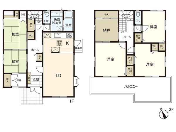 岡崎市緑丘二丁目 戸建 間取図(平面図) 岡崎市緑丘二丁目 戸建 間取図(平面図)