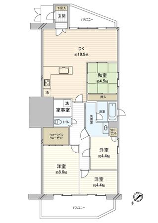スペクトルティアラ宇頭 間取図(平面図) スペクトルティアラ宇頭 間取図(平面図)