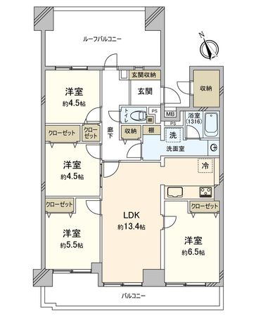 藤和シティコープ矢作 間取図(平面図)