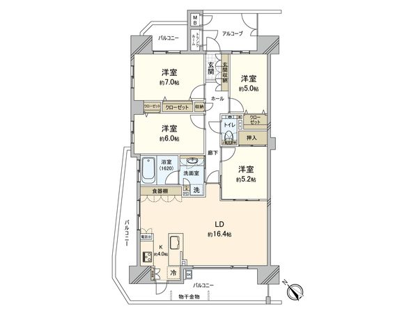 フェリカーサ明大寺 間取図(平面図)
