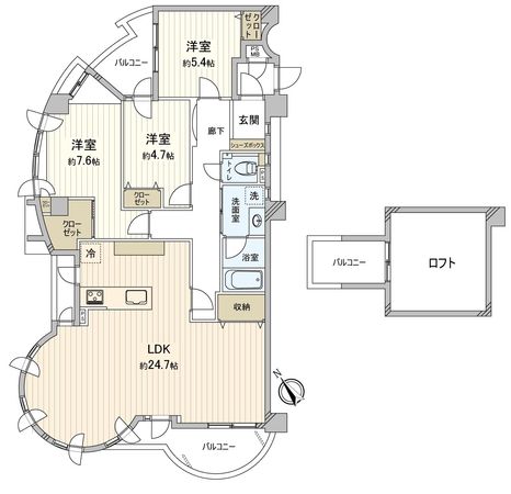 サンシティ稲熊 間取図(平面図) 間取図(平面図)