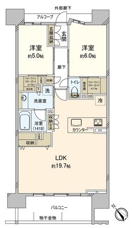 アルバックスタワー岡崎康生 間取図(平面図) 間取図(平面図)