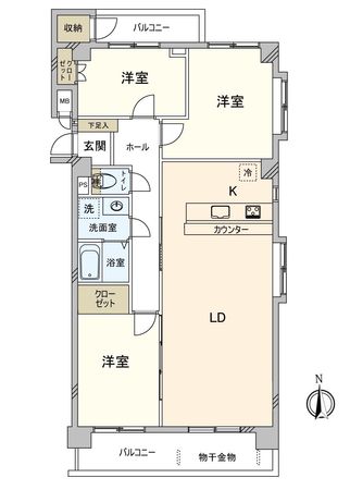 キングスコート南公園 間取図(平面図) 間取図(平面図)