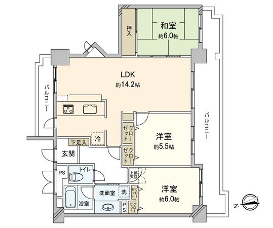 シャルマンコーポ戸崎 間取図(平面図) シャルマンコーポ戸崎 間取図(平面図)