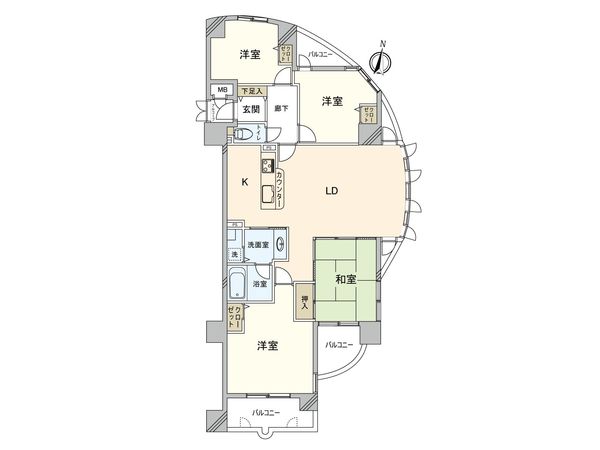 メープルタワー竜美ヶ丘 間取図(平面図)