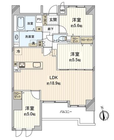 セントビスタ北岡崎 間取図(平面図) 間取図(平面図)