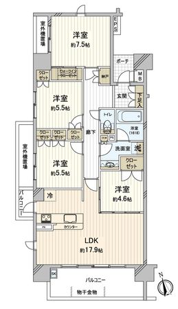 マストスクエア岡崎 間取図(平面図)