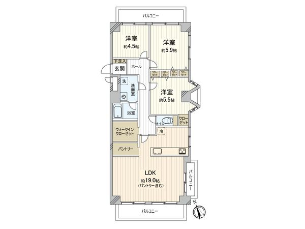 サンシティ稲熊ガーデン 間取図(平面図) サンシティ稲熊ガーデン 間取図(平面図)