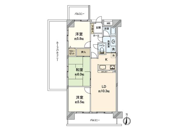 ロイヤルマンション上里 間取図(平面図) ロイヤルマンション上里 間取図(平面図)
