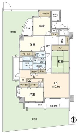 サンシティ緑丘 間取図(平面図) 間取図(平面図)