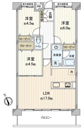 グローリアス岡崎大和町 間取図(平面図)