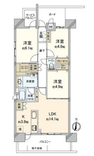 リコット岡崎駅東 間取図(平面図)