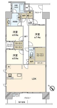 ミッドシティガーデン東岡崎 間取図(平面図) ミッドシティガーデン東岡崎 間取図(平面図)