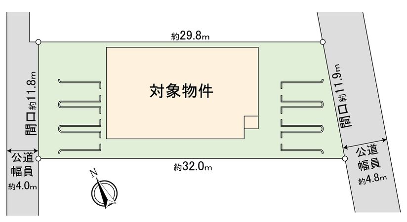 岡崎市野畑町字森越 一棟アパート 全体区画図 岡崎市野畑町字森越 一棟アパート 全体区画図