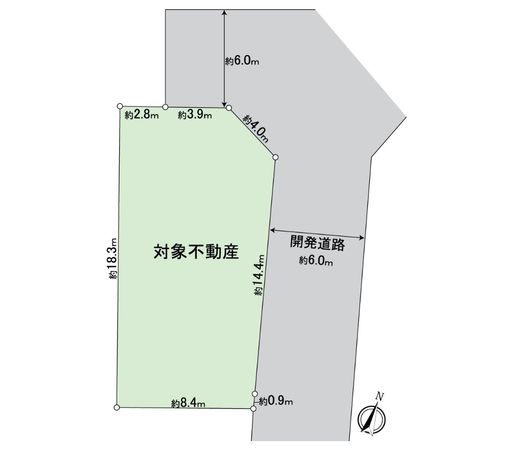 日進市赤池町箕ノ手 1-B区画 区画図 区画図