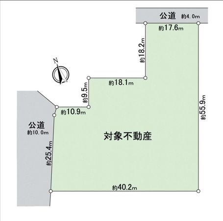 みよし市打越町山ノ間 土地 区画図