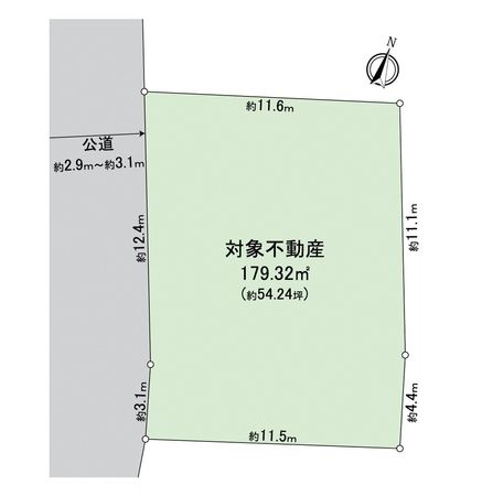 東郷町大字春木字中通屋敷 土地 区画図 東郷町大字春木字中通屋敷 土地 区画図