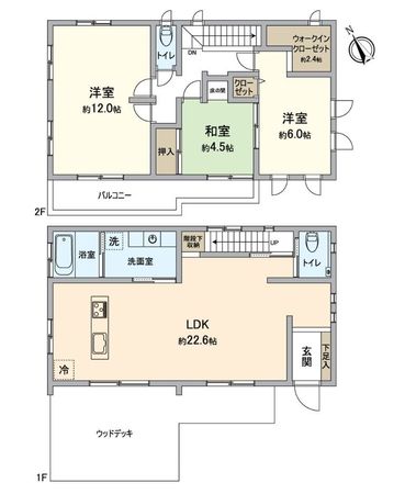 日進市米野木町北山 戸建 間取図(平面図)