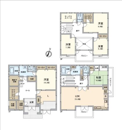 日進市栄4丁目 戸建 間取図(平面図) 日進市栄4丁目 戸建 間取図(平面図)