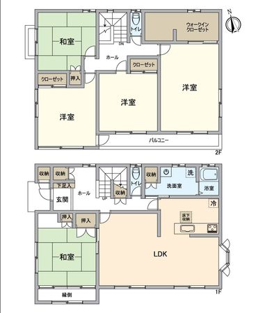 日進市五色園3丁目 戸建 間取図(平面図) 日進市五色園3丁目 戸建 間取図(平面図)