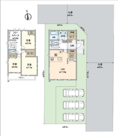 日進市岩崎台3丁目 間取図(平面図) 間取図(平面図)