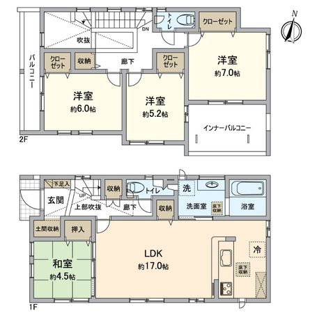 東郷町大字和合字牛廻間 新築戸建 間取図(平面図)