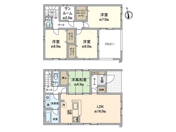 東郷町大字和合字知々釜 3号棟 間取図(平面図)