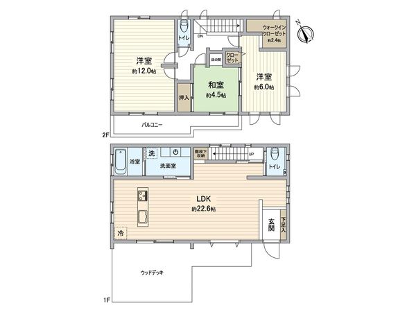 日進市米野木町北山 戸建 間取図(平面図) 日進市米野木町北山 戸建 間取図(平面図)