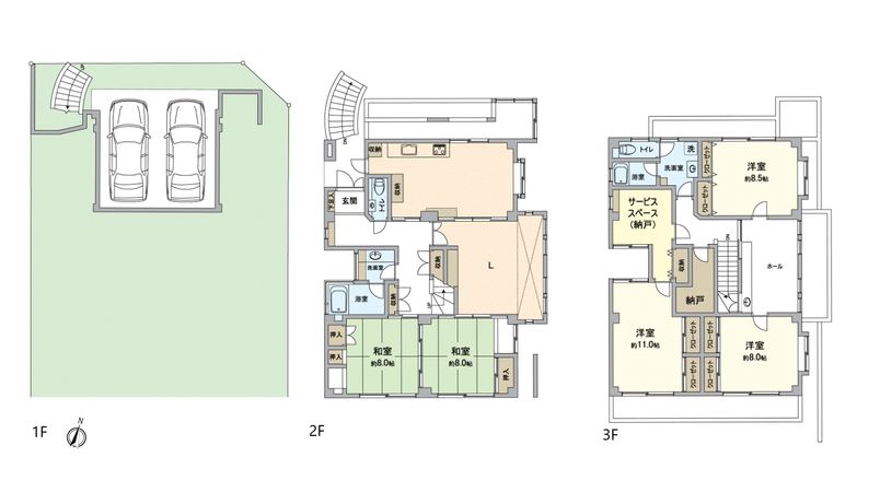 愛知郡東郷町白鳥2丁目 間取図(平面図)