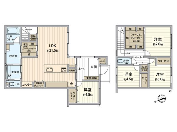 日進市五色園3丁目 戸建 間取図(平面図) 日進市五色園3丁目 戸建 間取図(平面図)