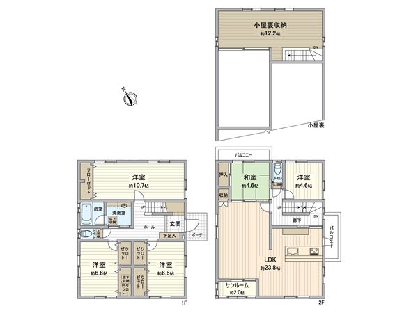 日進市藤塚1丁目 間取図(平面図) 日進市藤塚1丁目 間取図(平面図)