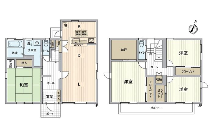 みよし市ひばりヶ丘2丁目 戸建 間取図(平面図) みよし市ひばりヶ丘2丁目 戸建 間取図(平面図)