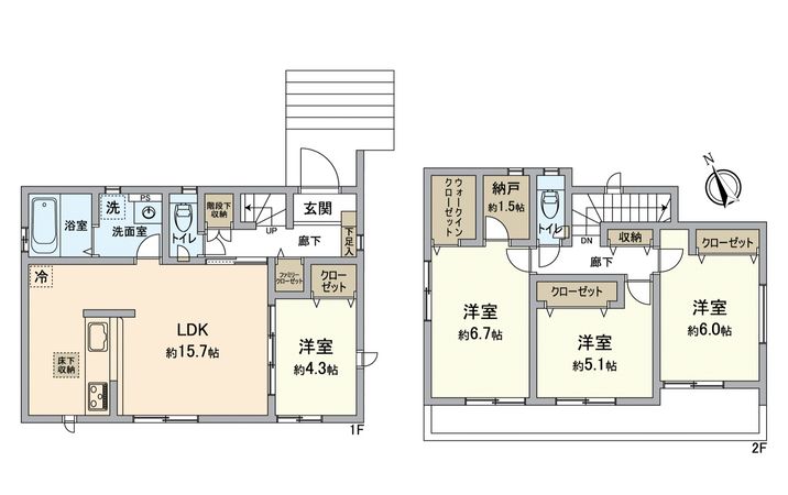 愛知郡東郷町春木台5丁目 新築戸建 1号棟 間取図(平面図) 愛知郡東郷町春木台5丁目 新築戸建 1号棟 間取図(平面図)
