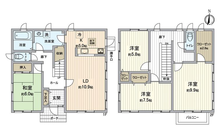 日進市香久山3丁目 戸建 間取図(平面図) 日進市香久山3丁目 戸建 間取図(平面図)