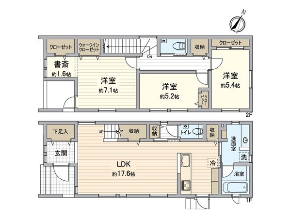 みよし市三好町木之本 3号棟 間取図(平面図) みよし市三好町木之本 3号棟 間取図(平面図)