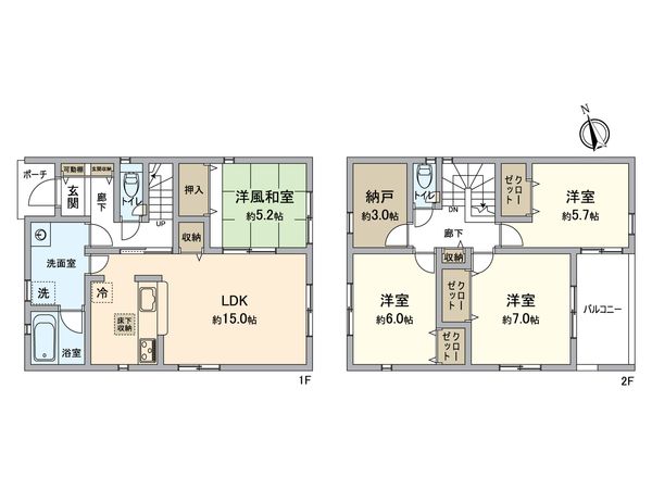 東郷町白鳥 第8 2号棟 間取図(平面図) 東郷町白鳥 第8 2号棟 間取図(平面図)