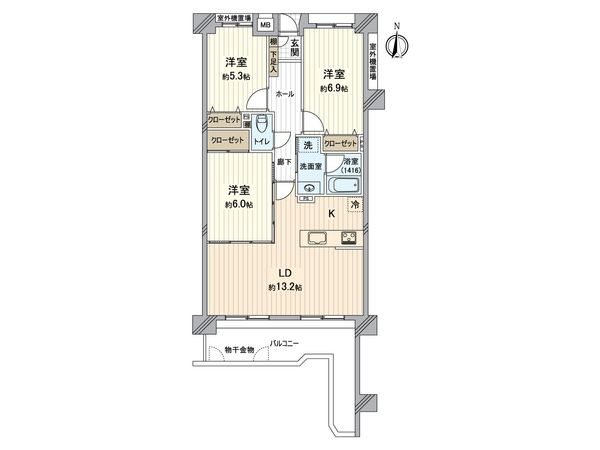 グローリアス和合第2 間取図(平面図) グローリアス和合第2 間取図(平面図)
