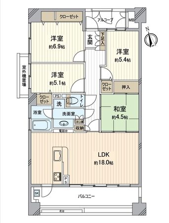 日進香久山杜の街 107号棟 間取図(平面図) 日進香久山杜の街 107号棟 間取図(平面図)
