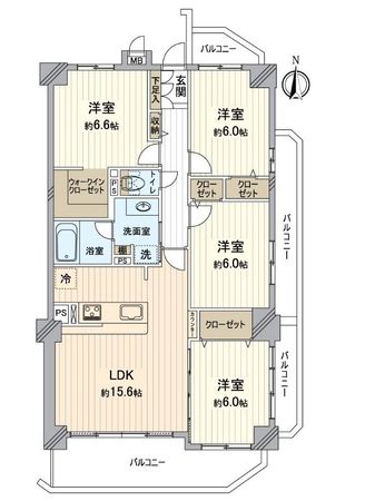 バンベール日進 間取図(平面図) 間取図(平面図)