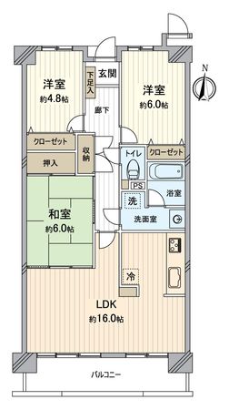 ファミール日進壱番館 間取図(平面図)