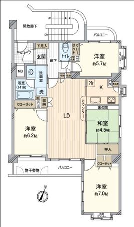 グローリアスヒルズ日進第6 間取図(平面図) グローリアスヒルズ日進第6 間取図(平面図)